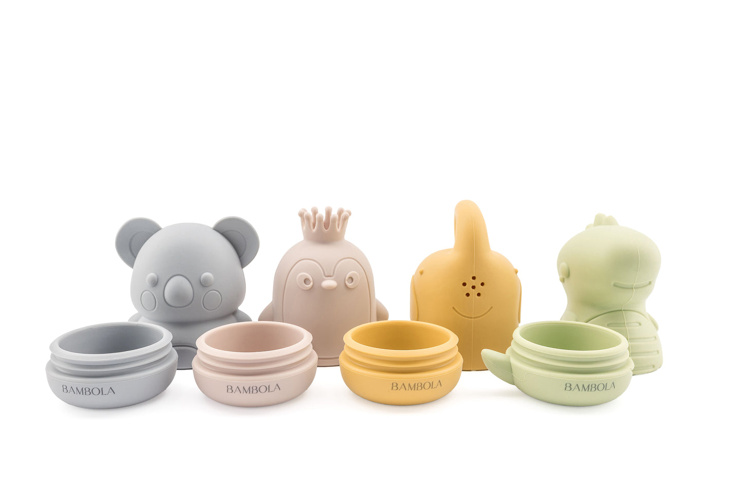 Squeezy Silicone Bath Toys (Set of 4)