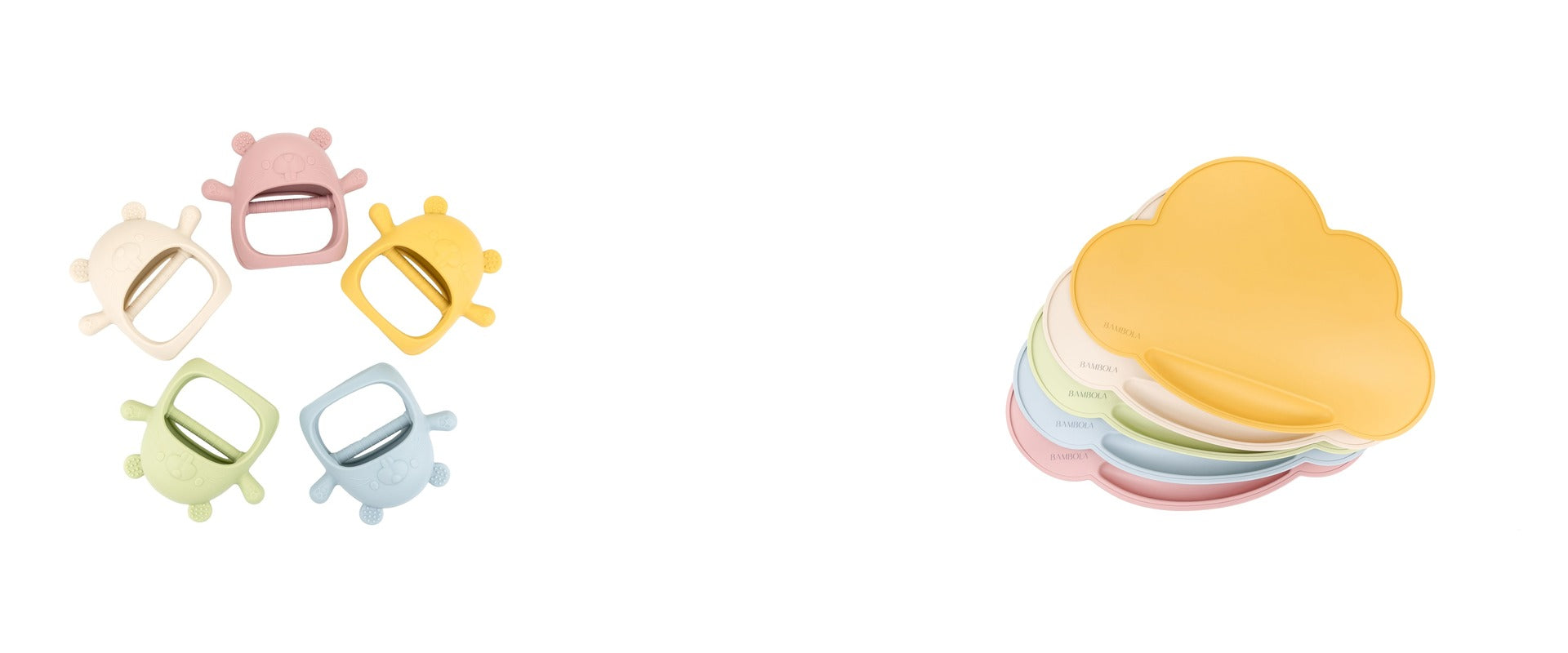 Bambola hero banner - teethers and placemats
